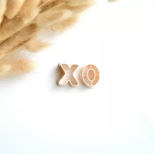 XO Letters Valentine's Day Clay Cutters, Valentines XO Polymer