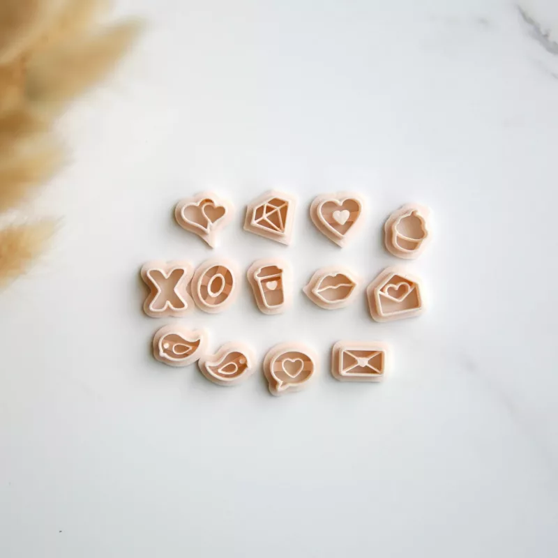 Valentine's Day Mini Stud Clay Cutter Collection (13 Cutters